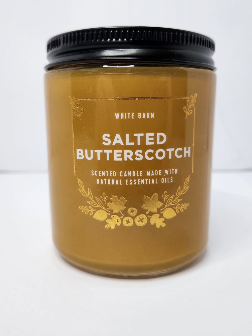 White Barn Salted Butterscotch Scented Candle - Amber
